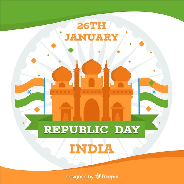 Indian republic day Free Vector