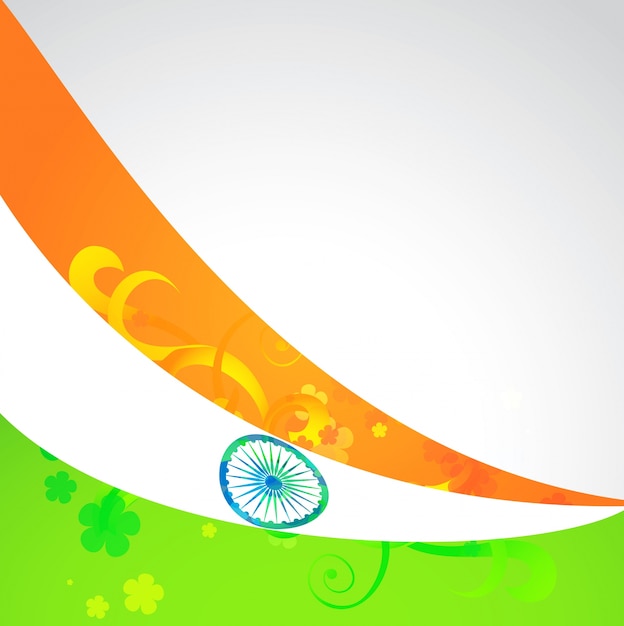 Free Vector Indian Vector Flag In Wave Style