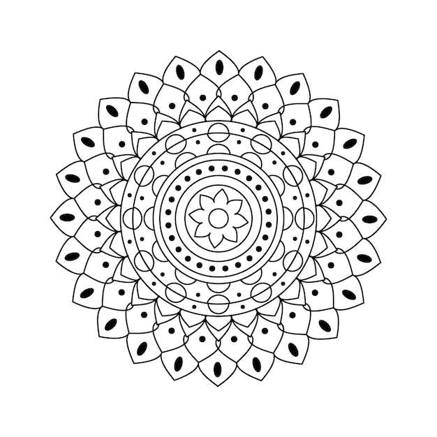 Premium Vector | Indian vector mandala linear design