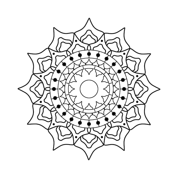 Download Indian vector mandala linear design | Premium Vector