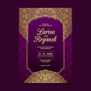 Free Vector Indian Wedding Invitation