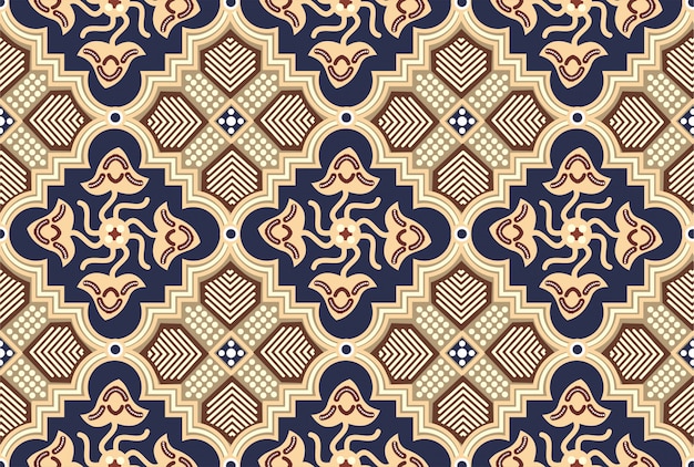 Indonesia batik  motif  Premium Vector