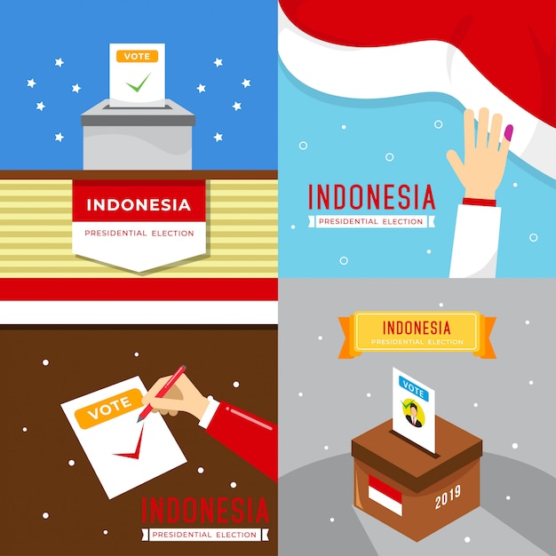 Premium Vector | Indonesia President Election Illustration