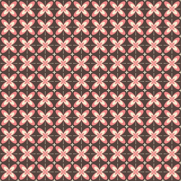 Indonesian batik  seamless pattern with various motif  