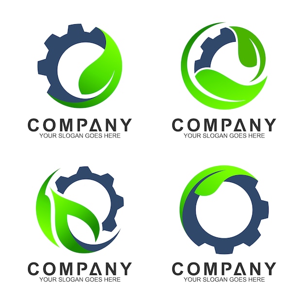 Download Free Industrial Logo Templates Gear With Leaf Logo Premium Vector Use our free logo maker to create a logo and build your brand. Put your logo on business cards, promotional products, or your website for brand visibility.