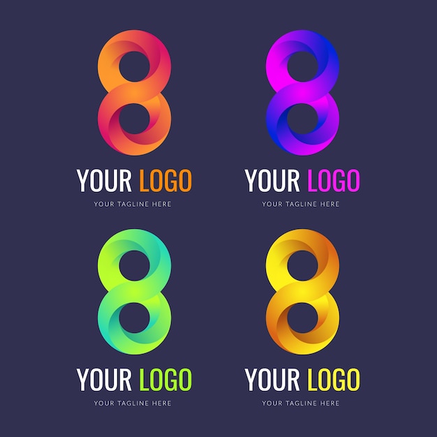 Premium Vector | Infinite logo concept design set bundle