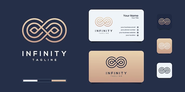  Infinity beauty logo and business card design, beauty, infinity, concept, life Premium Vector