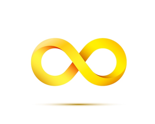 Premium Vector | Infinity gold symbol on the white background. vector ...