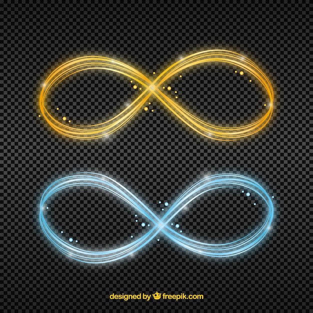 Infinity lens flare symbol Free Vector