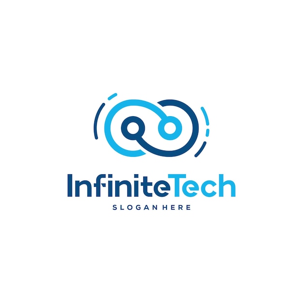 Premium Vector | Infinity technology logo designs concept vector, pixel ...