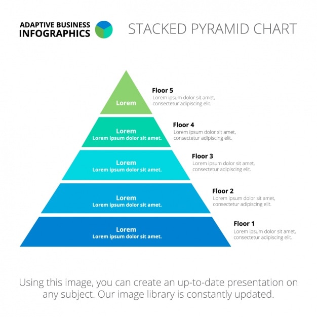 Premium Vector Infographic Pyramid Template Flat Styl 5615