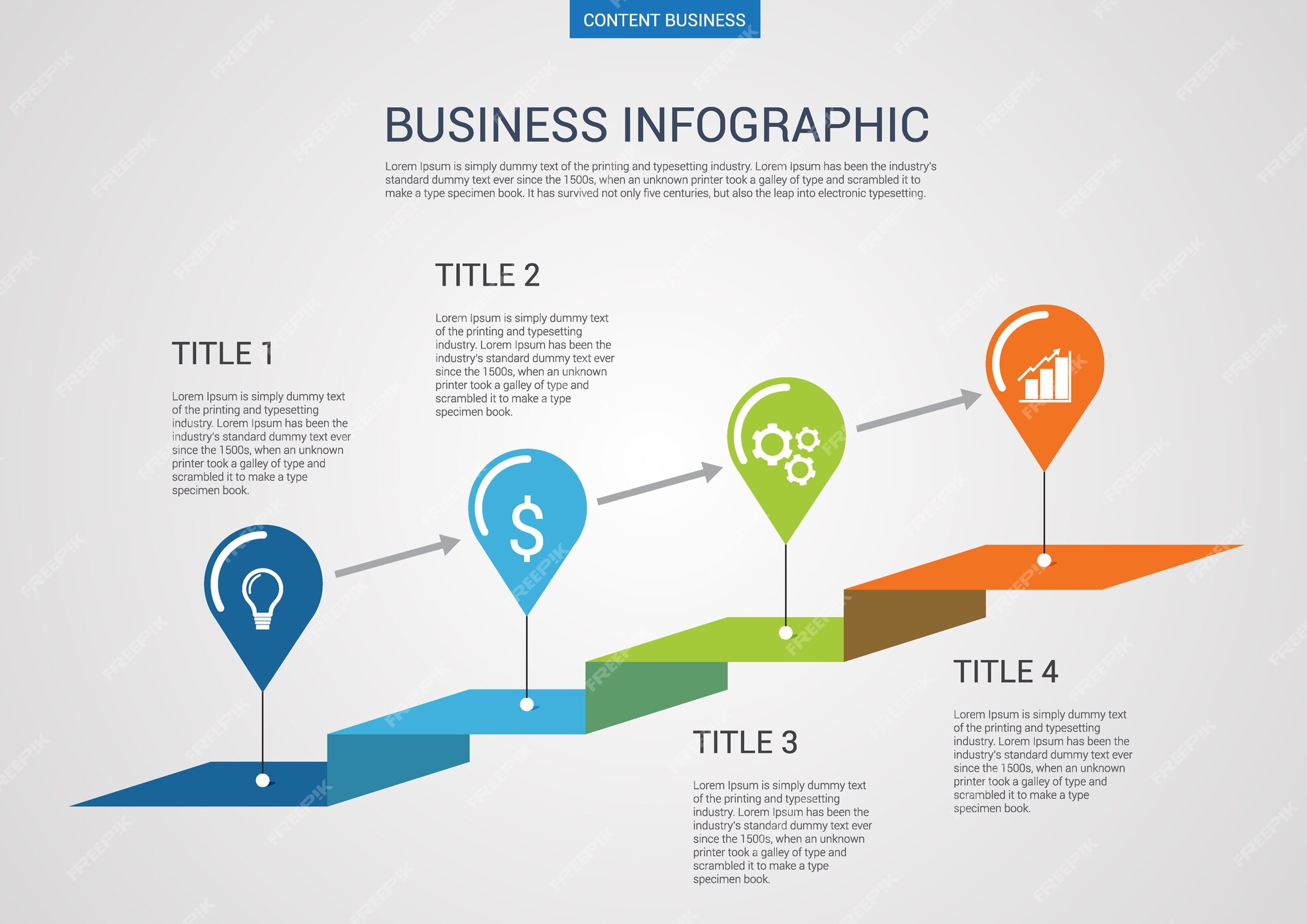 Premium Vector | Infograhpic business presentation slide template with ...