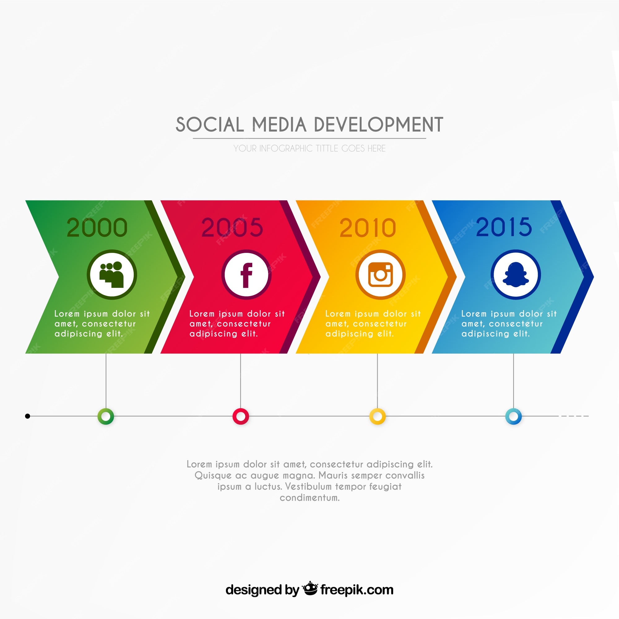 Free Vector | Infographic about social media development