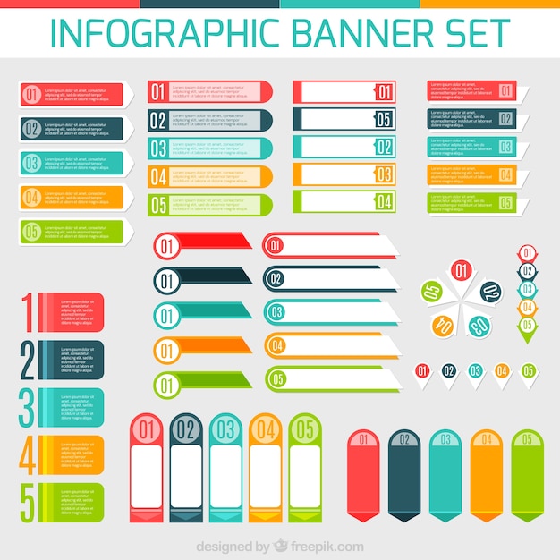 Free Vector Infographic Banner Set