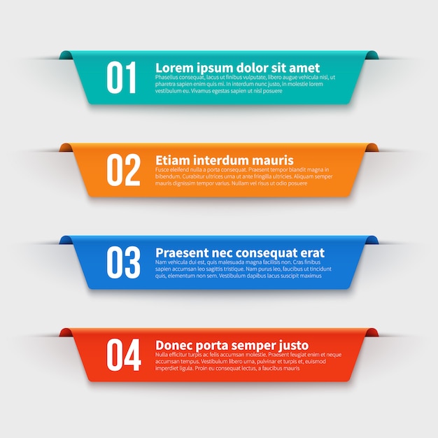 Premium Vector Four Steps Infographic Presentation Banner And Steps