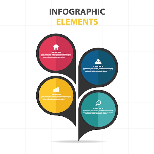 Infographic business template in speech bubble style Free Vector