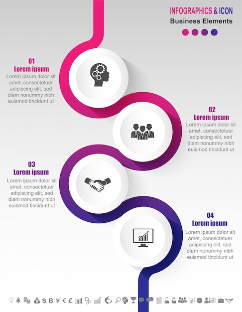 Premium Vector | Infographic business timeline process chart template