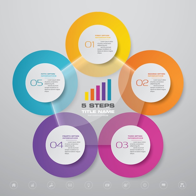 Infographic chart design element Premium Vector