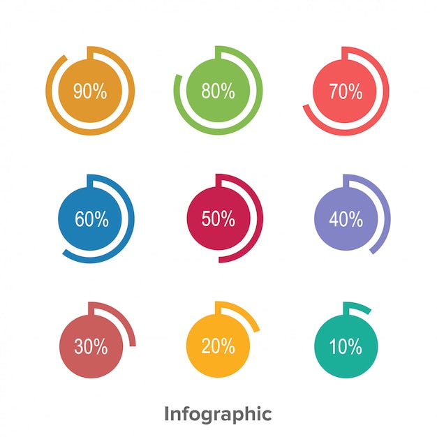 Infographic circle chart can using for presentation Premium Vector