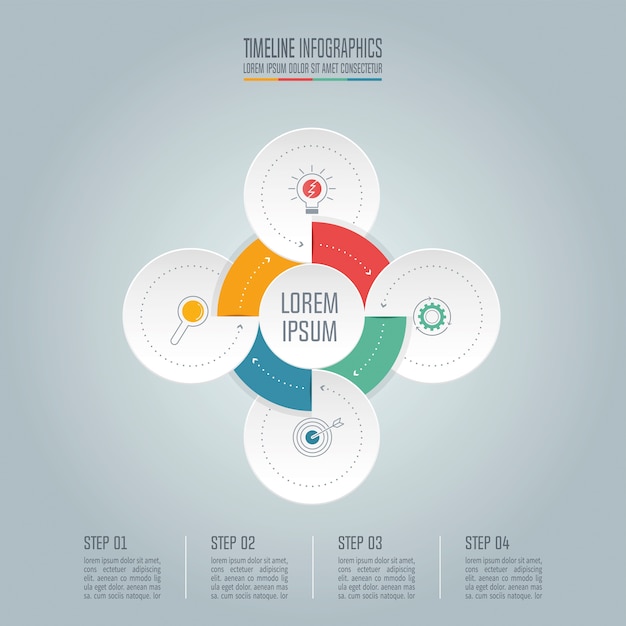 Premium Vector | Infographic design business concept with 4 options.