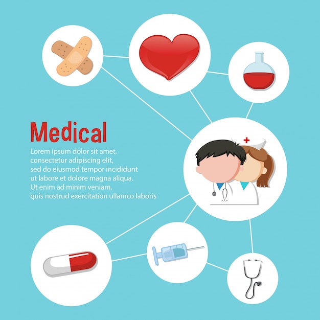 Infographic design for medical theme