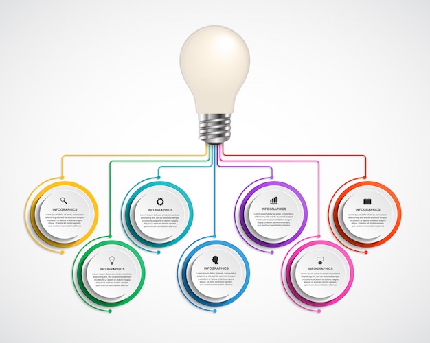 Infographic design organization chart template. Premium Vector