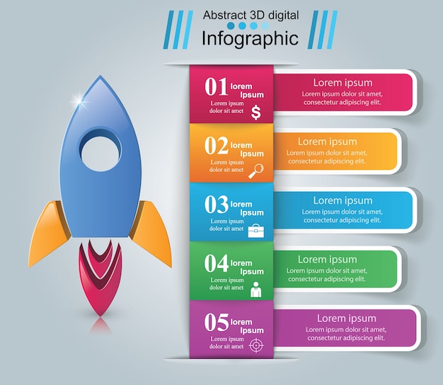 Shablon Infograficheskogo Dizajna I Znachki Marketinga Premium Vektory