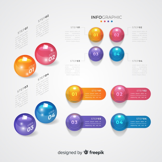 Infographic element collectio Free Vector