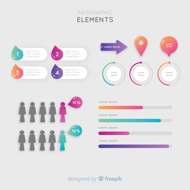 Free Vector Infographic Element Collection