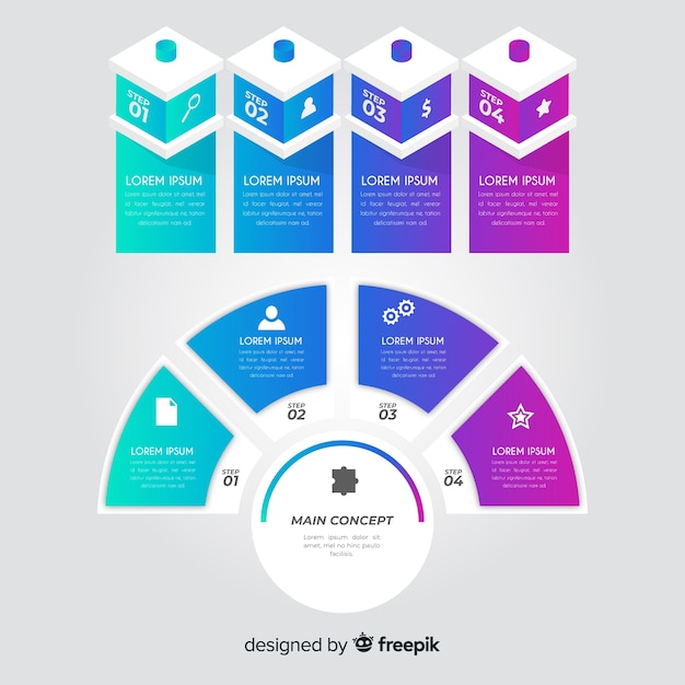 Infographic element collection Free Vector