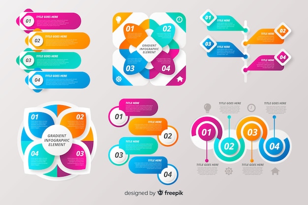 Infographic element collection Free Vector