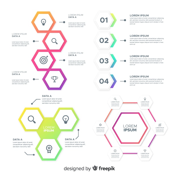 Infographic element collection Free Vector
