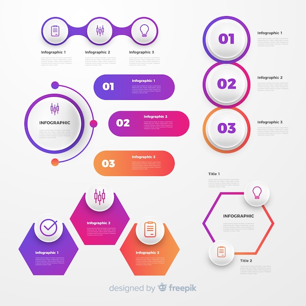 Infographic element collection Free Vector