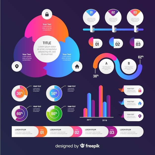 Infographic element collection | Free Vector