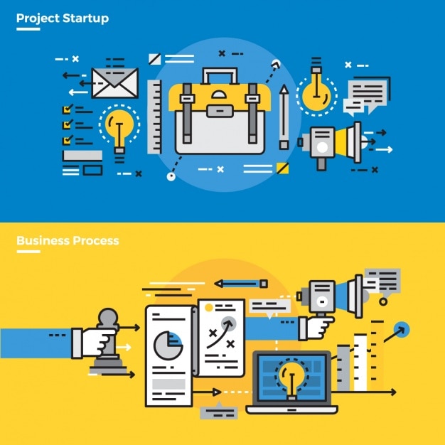 Infographic elements about startup business | Free Vector