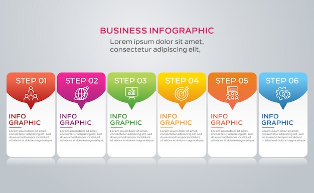 Premium Vector | Infographic steps collection