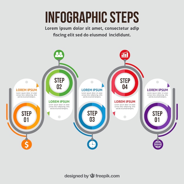Free Vector Infographic steps design