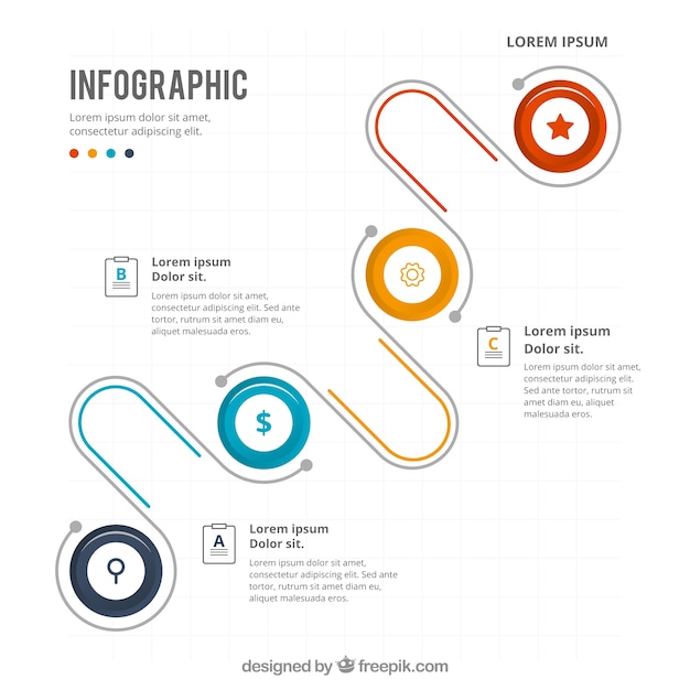 Free Vector | Infographic steps design