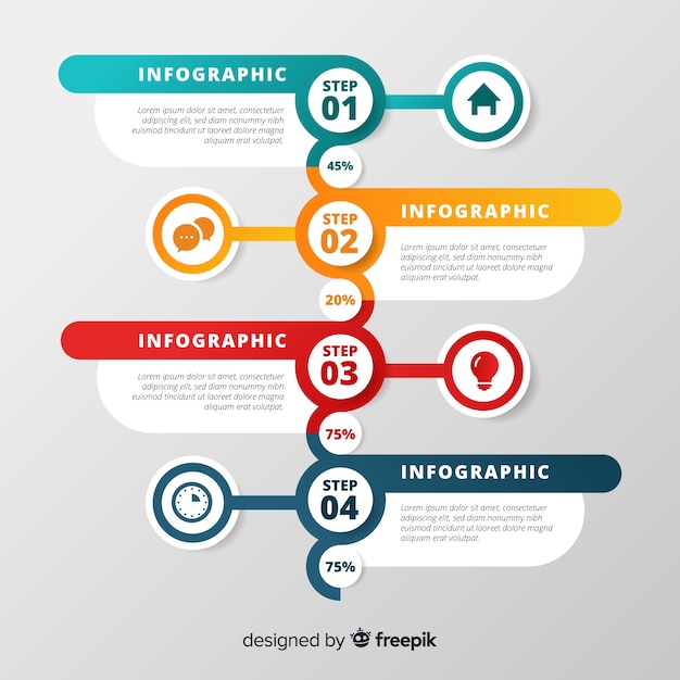 Free Vector | Infographic steps design