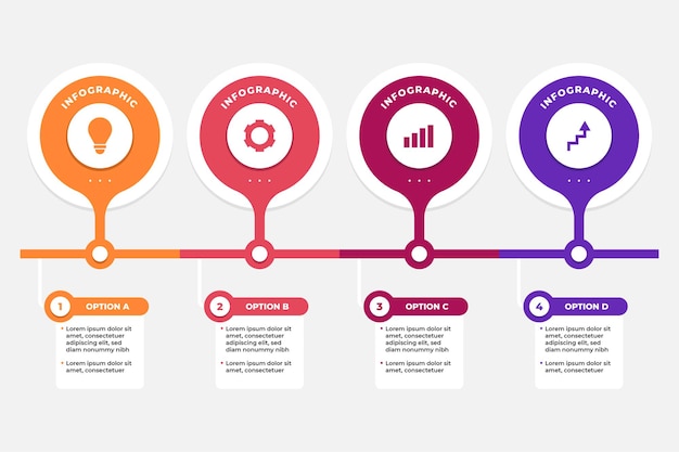 4 Steps Powerpoint Infographic With Shadow In 2021 Infographic Riset 4447