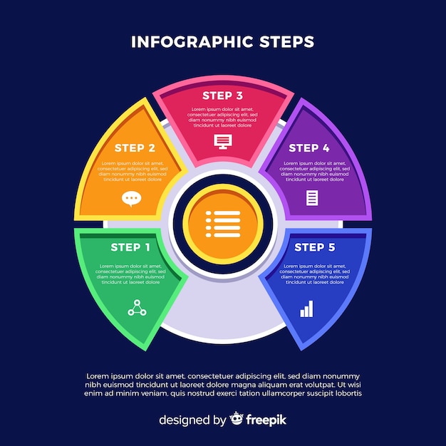 Free Vector | Infographic steps template