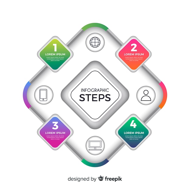 Free Vector | Infographic Steps