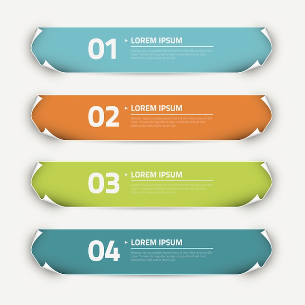 Premium Vector Infographic Sticker Banner Vectors