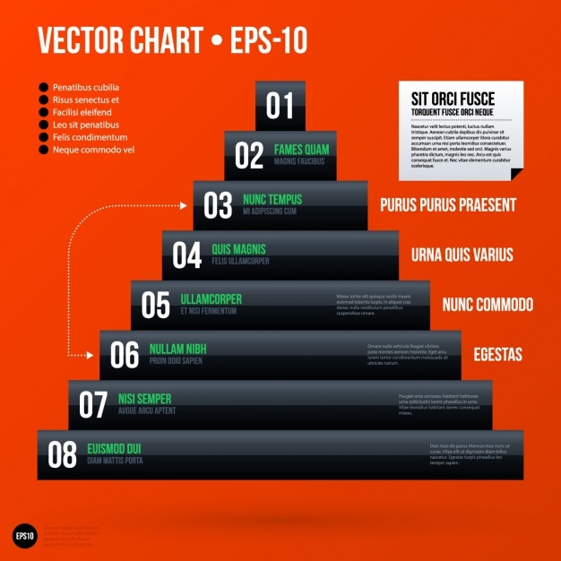 Stacked Pyramid Chart Template 1 Stock Illustration - Download