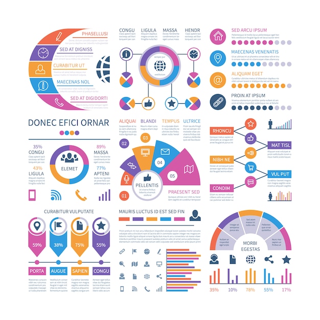 Premium Vector | Infographic template. financial investment graphs ...