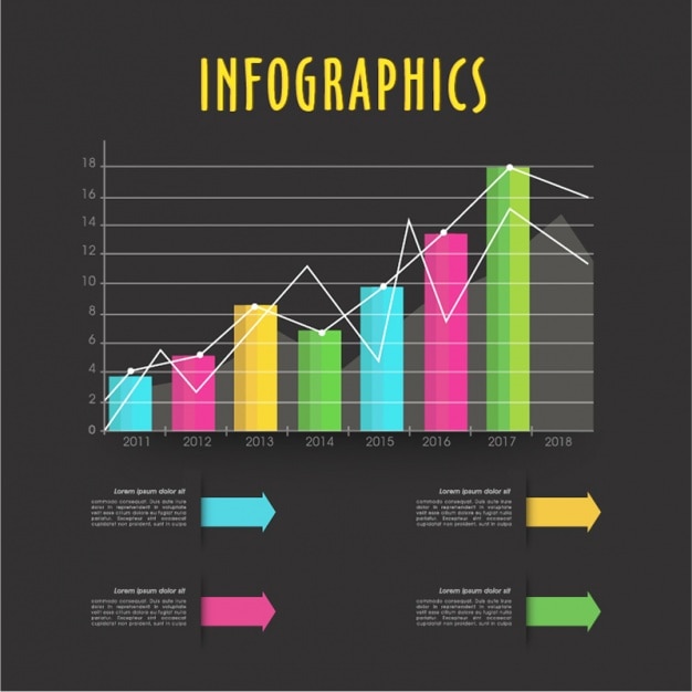 Premium Vector Infographic Template With Colorful Chart 0725