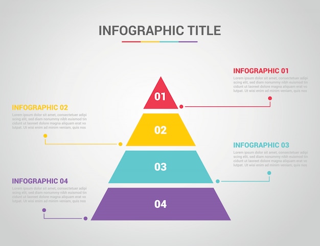 Premium Vector | Infographic template with pyramid style with free ...