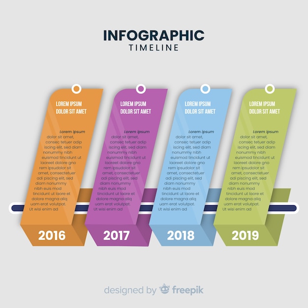Free Vector | Infographic timeline background