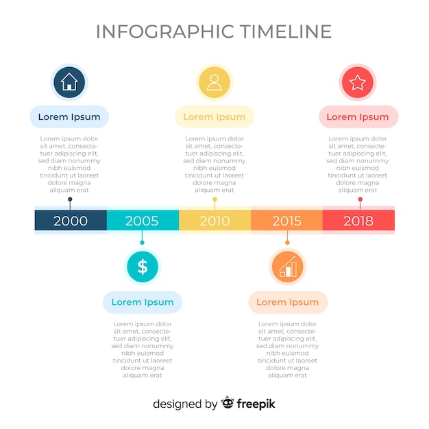 Free Vector | Infographic timeline concept