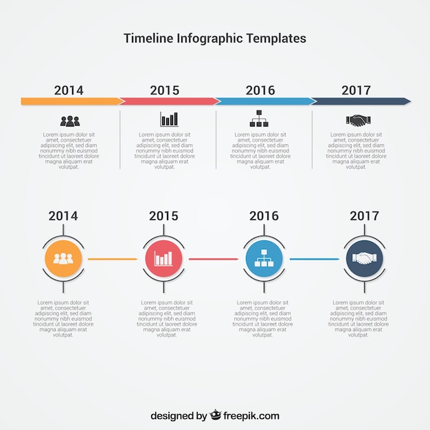 free timeline infographic template psd